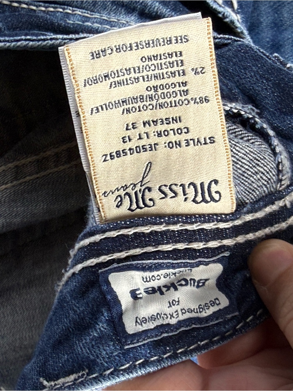 Miss Me Women's Y2K Embellished Cross Pockets Bootleg Jeans 34X30 - Picture 5 of 12
